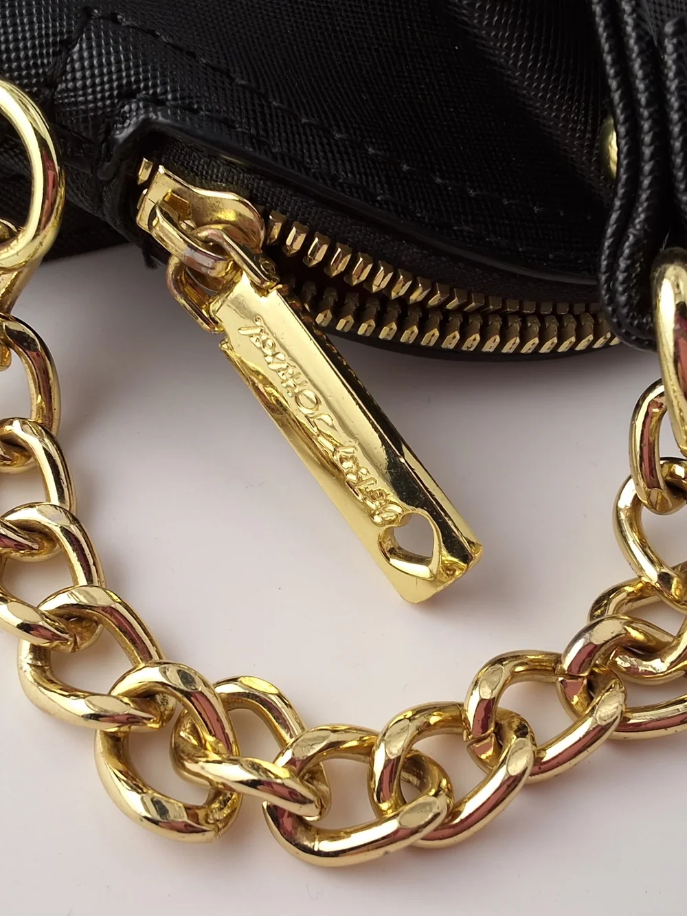 Vintage Betsey Johnson Black Saffiano Bow Dome Crossbody Bag